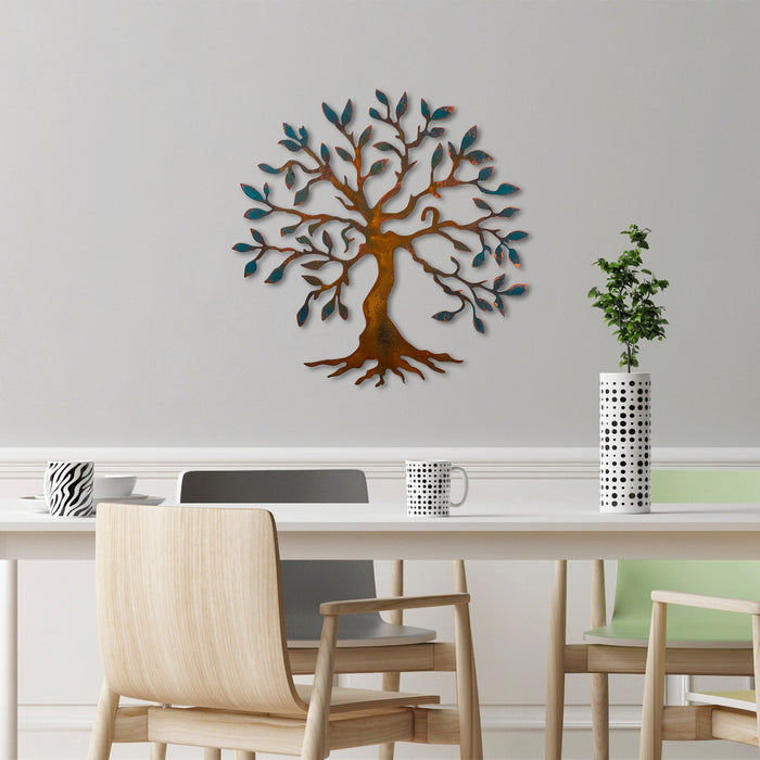 Decoratiune de Perete din Metal  Asi Home Tree - 2, 60 cm x 60 cm