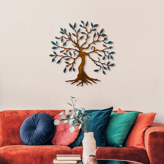 Decoratiune de Perete din Metal  Asi Home Tree - 2, 60 cm x 60 cm