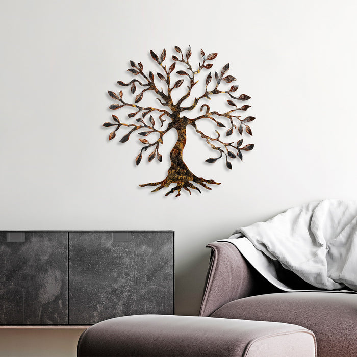 Decoratiune de Perete din Metal  Asi Home Tree - 3, 60 cm x 60 cm