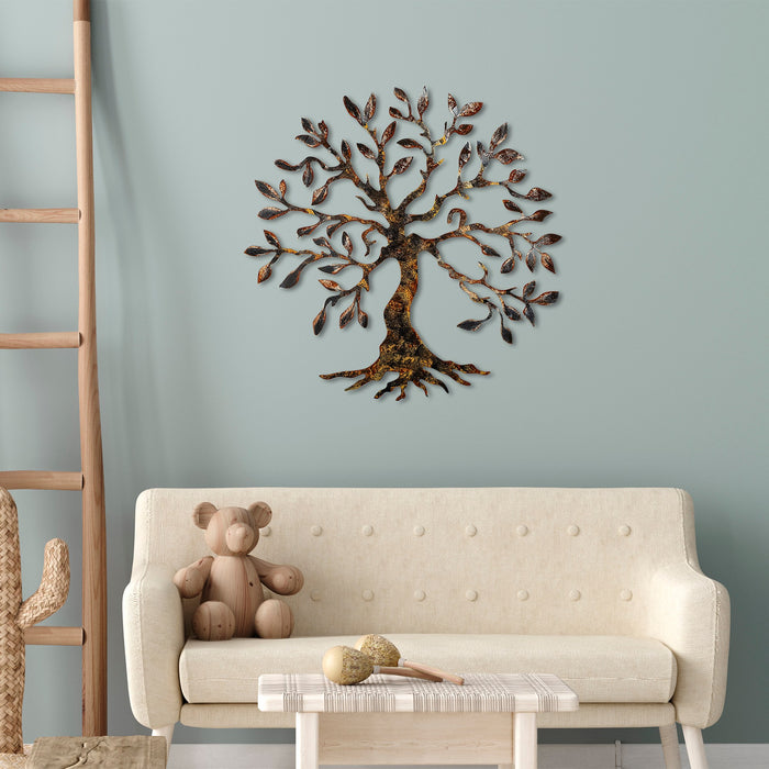 Decoratiune de Perete din Metal  Asi Home Tree - 3, 60 cm x 60 cm