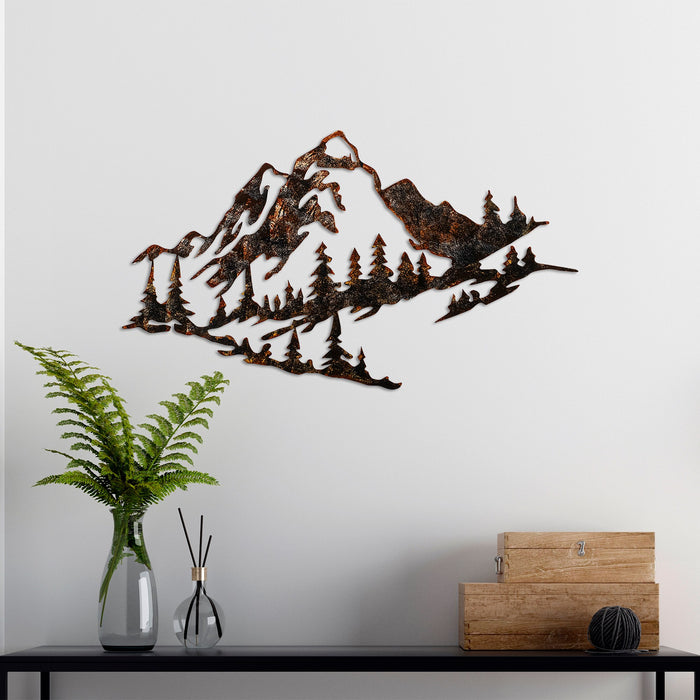 Decoratiune de Perete din Metal  Asi Home Mountain - 2, 70 cm x 40 cm