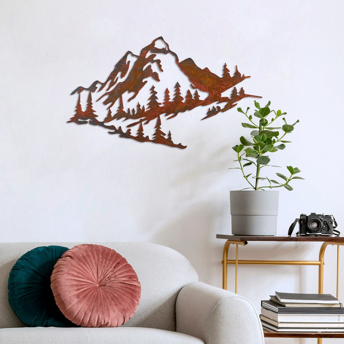 Decoratiune de Perete din Metal  Asi Home Mountain - 3, 70 cm x 40 cm