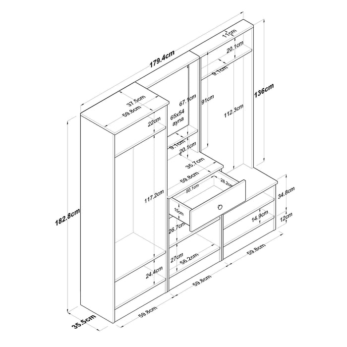 Cuier Asi Home AHP6 - M3 - 2490 Alb-Nuc