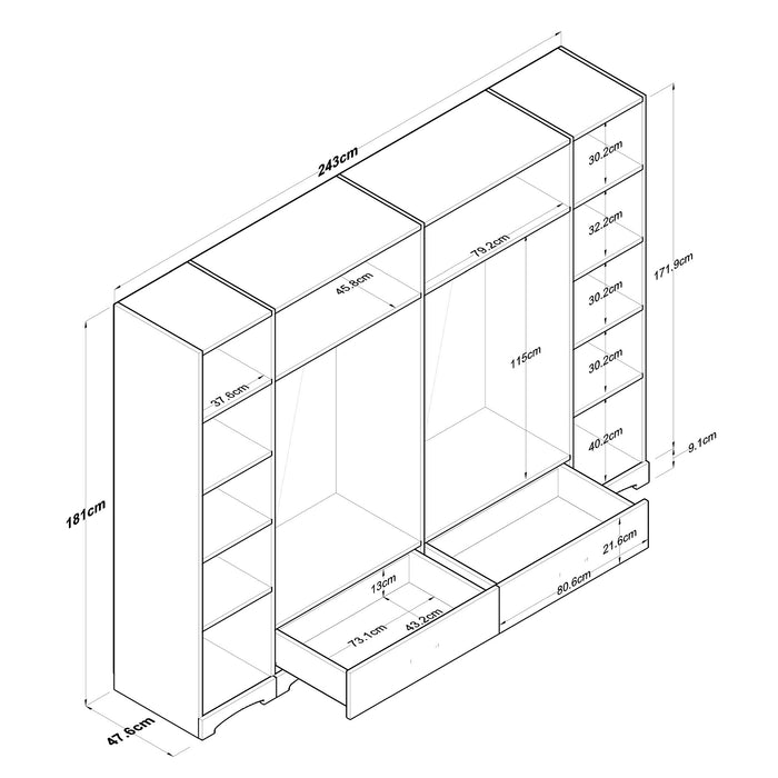 Dulap pentru haine Asi Home AHF4 - 498