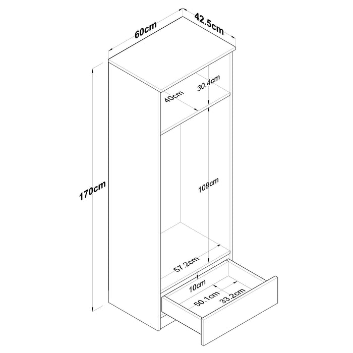 Dulap pentru haine Asi Home AHBA118 - 2418