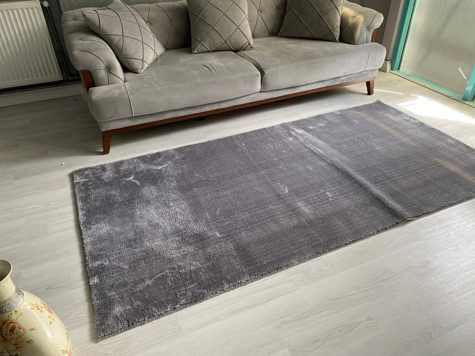 Covor Asi Home Pufy, 120 x 240cm, Poliester, Antracit