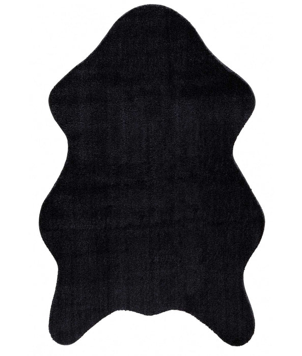 Covor Asi Home Fur, 60 x 60cm, Poliester, Negru