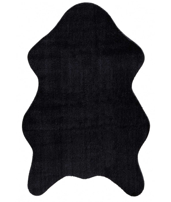 Covor Asi Home Fur, 75 x 100cm, Poliester, Negru