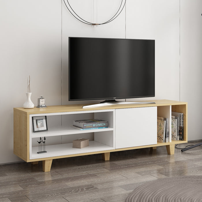 Comoda TV Asi Home Rosmar - Oak, White, Stejar/
Alb, 160 x 49 x35 cm