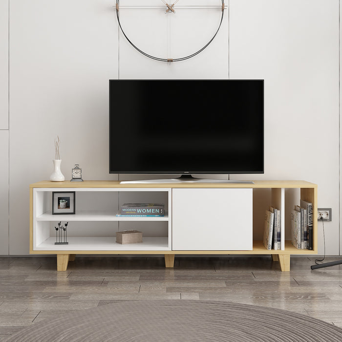 Comoda TV Asi Home Rosmar - Oak, White, Stejar/
Alb, 160 x 49 x35 cm