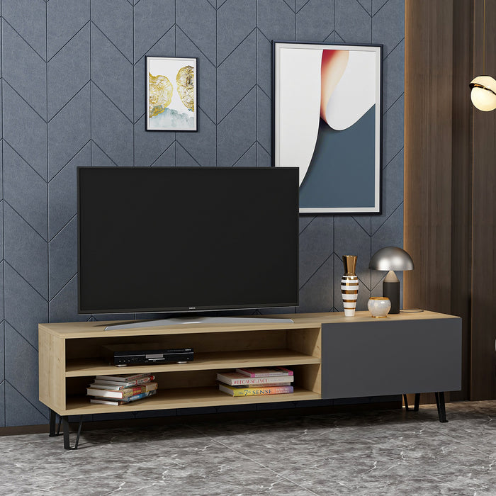 Comoda TV Asi Home Blake, 160 cm x 47 cm x 37 cm, Stejar,
Antracit