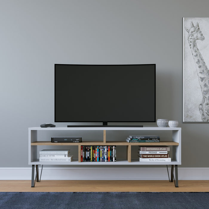 Comoda TV Asi Home Ebuda, 120 cm x 47 cm x 25 cm, Alb,
Stejar