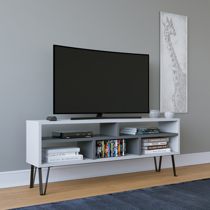 Comoda TV Asi Home Ebuda, 120 cm x 47 cm x 25 cm, Alb,
Antracit