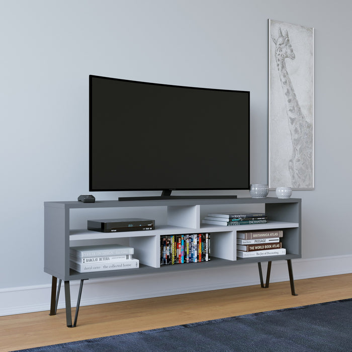 Comoda TV Asi Home Ebuda, 120 cm x 47 cm x 25 cm, Antracit,
Alb