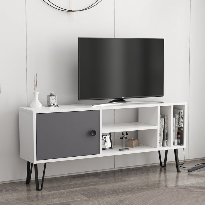 Comoda TV Asi Home Arven, 120 cm x 52 cm x 25 cm, Alb,
Antracit