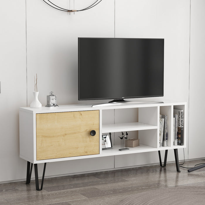 Comoda TV Asi Home Arven, 120 cm x 52 cm x 25 cm, Alb,
Stejar