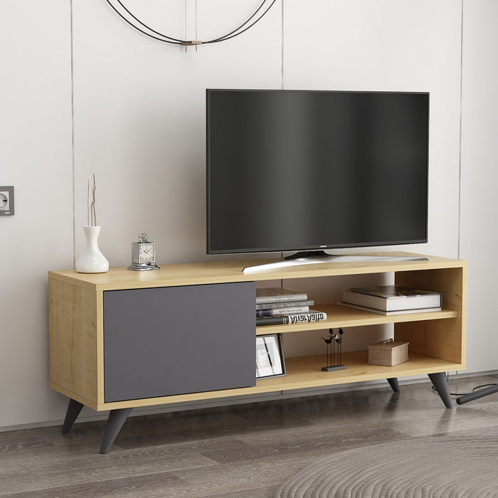 Comoda TV Asi Home Venga, 120 cm x 48 cm x 35 cm, Stejar,
Antracit