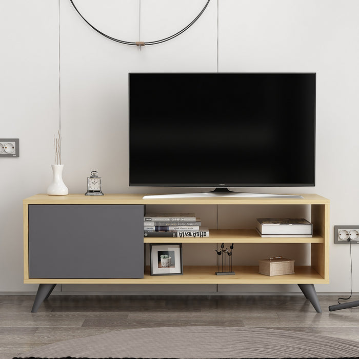 Comoda TV Asi Home Venga, 120 cm x 48 cm x 35 cm, Stejar,
Antracit