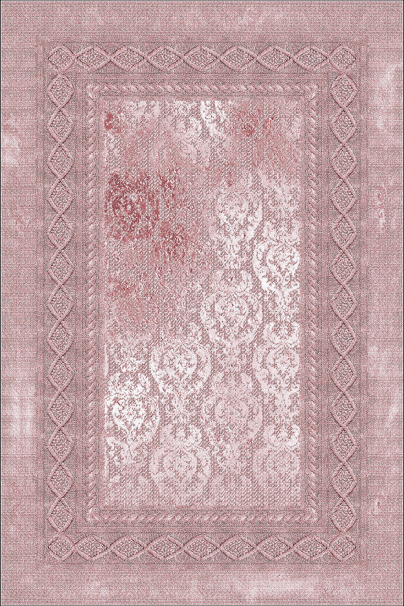 Covor Bucatarie Asi Home Powder Pink, 60 x 100cm, Poliester, Multicolor