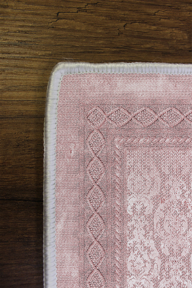 Covor Bucatarie Asi Home Powder Pink, 60 x 100cm, Poliester, Multicolor