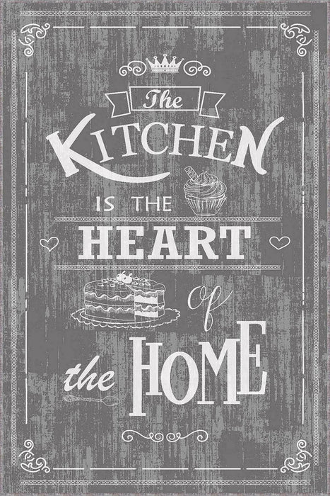 Covor Bucatarie Asi Home Texts Kitchen, 60 x 100cm, Poliester, Multicolor