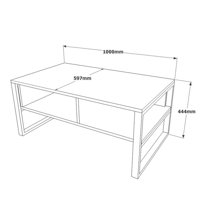 Masuta de Cafea Asi Home ML34-RG, Argintiu, 100 x45 x60cm