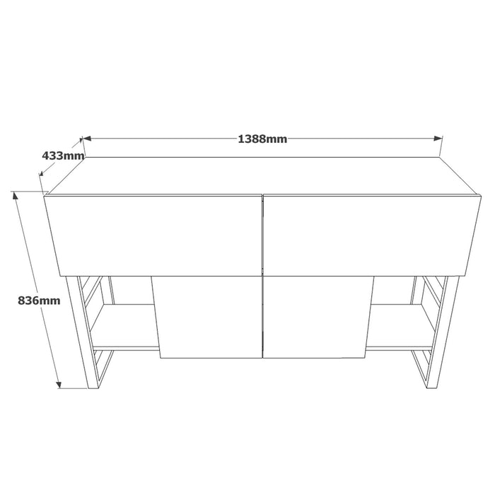 Consola Asi Home ML25 - A, Pin, 140 x84 x43 cm