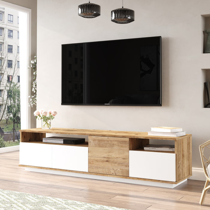 Comoda TV Asi Home FR5 - AW, Pin/ 
Alb, 180 x45 x45 cm