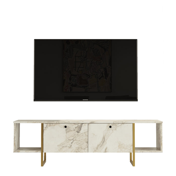 Comoda TV Asi Home VG, 160 cm x 48 cm x 40 cm, Alb,
Auriu