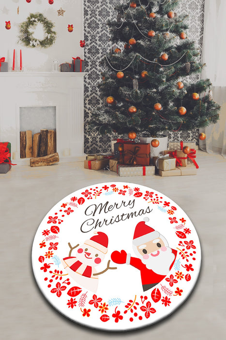 Covor Asi Home Merry Christmas, 100 x 100cm, Poliester, Alb
Rosu