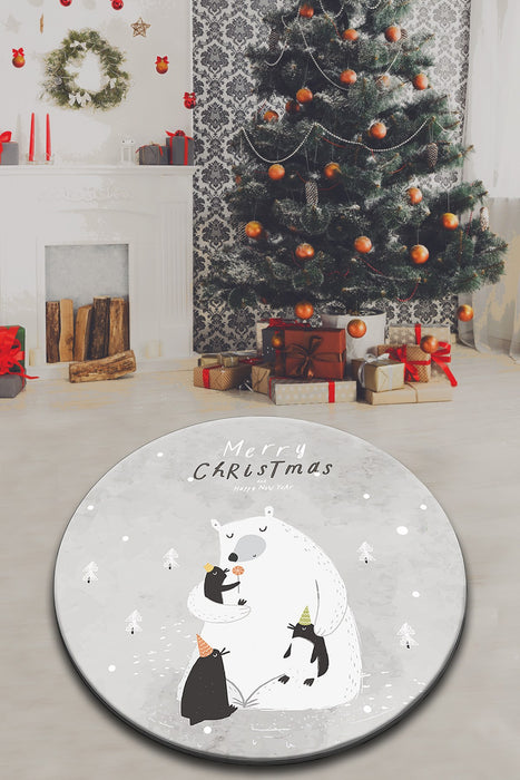 Covor Asi Home Christmas Polar, 120 x 120cm, Poliester, Gri
Alb
Negru