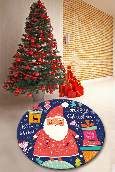 Covor Asi Home Santa, 100 x 100cm, Poliester, Multicolor