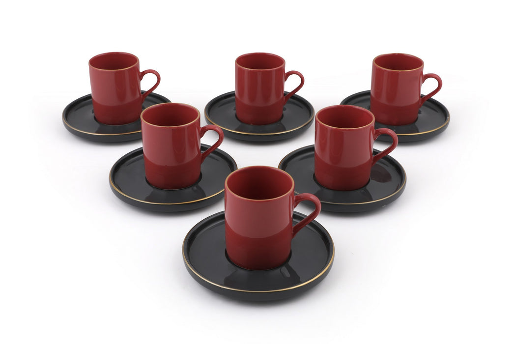 Set Cesti de Cafea 12 Piese, Rosu
Negru, D3