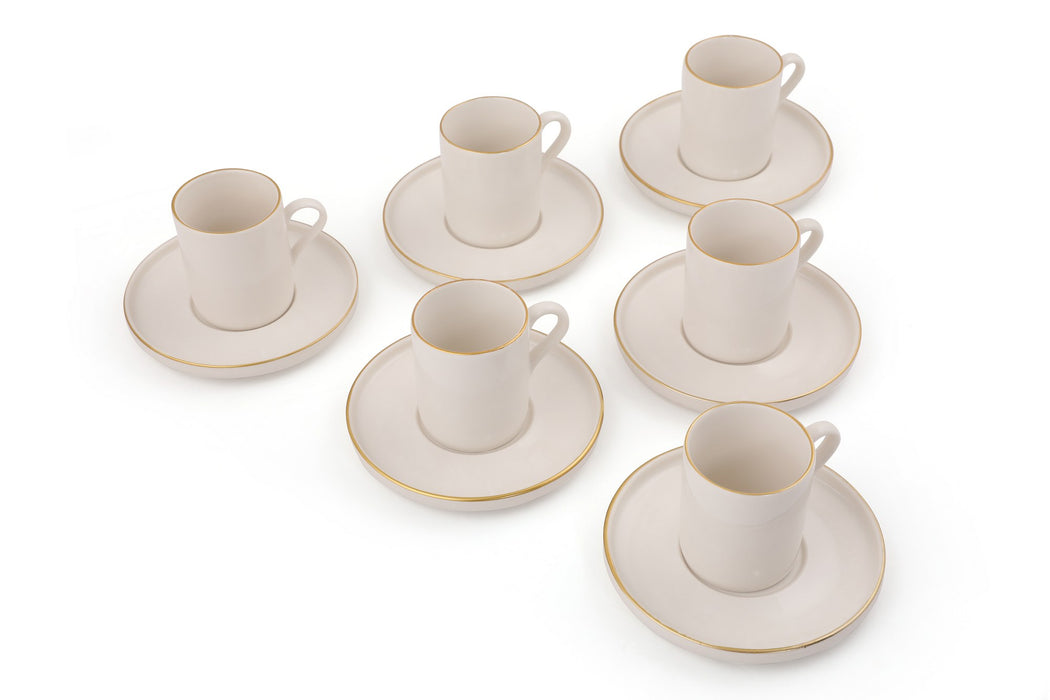 Set Cesti de Cafea 12 Piese, Alb
Auriu, D3a