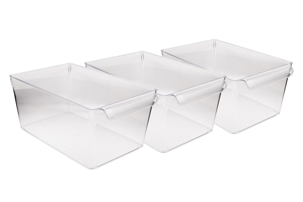 Set Organizator de Frigider 3 Piese, Transparent, 728