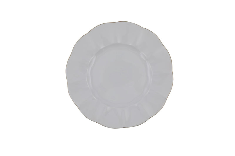 Set Vesela 24 Piese, Asi Home Nil, Portelan, Alb/Auriu