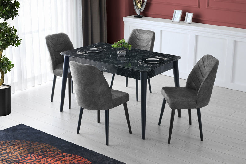 Set Scaune (4 Bucati) Asi Home Dallas - 527 V4, Antracit, 50 x90 x49cm