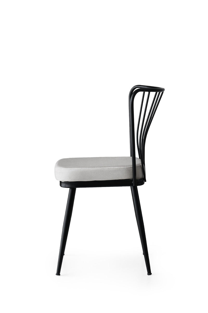 Set Scaune (4 Bucati) Asi Home Yıldız - 940 V4, Negru, 43 x82 x42cm