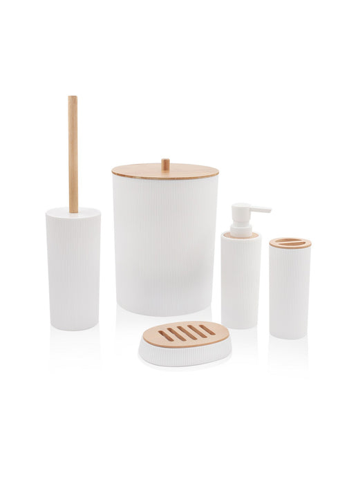 Set Accesorii Baie  (5 Bucati) Asi Home BNY0026, Alb