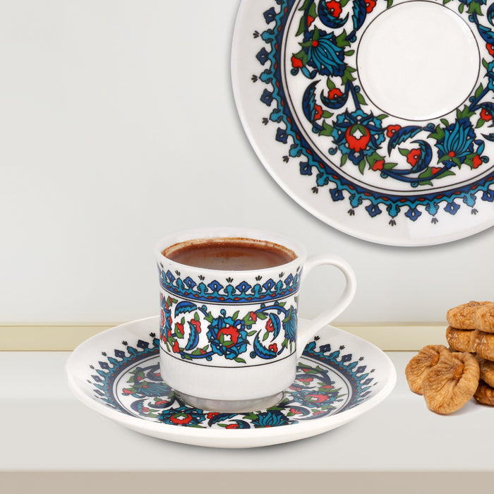 Set Cesti de Cafea 12 Piese, Albastru
Alb, GELENEKSEL 004