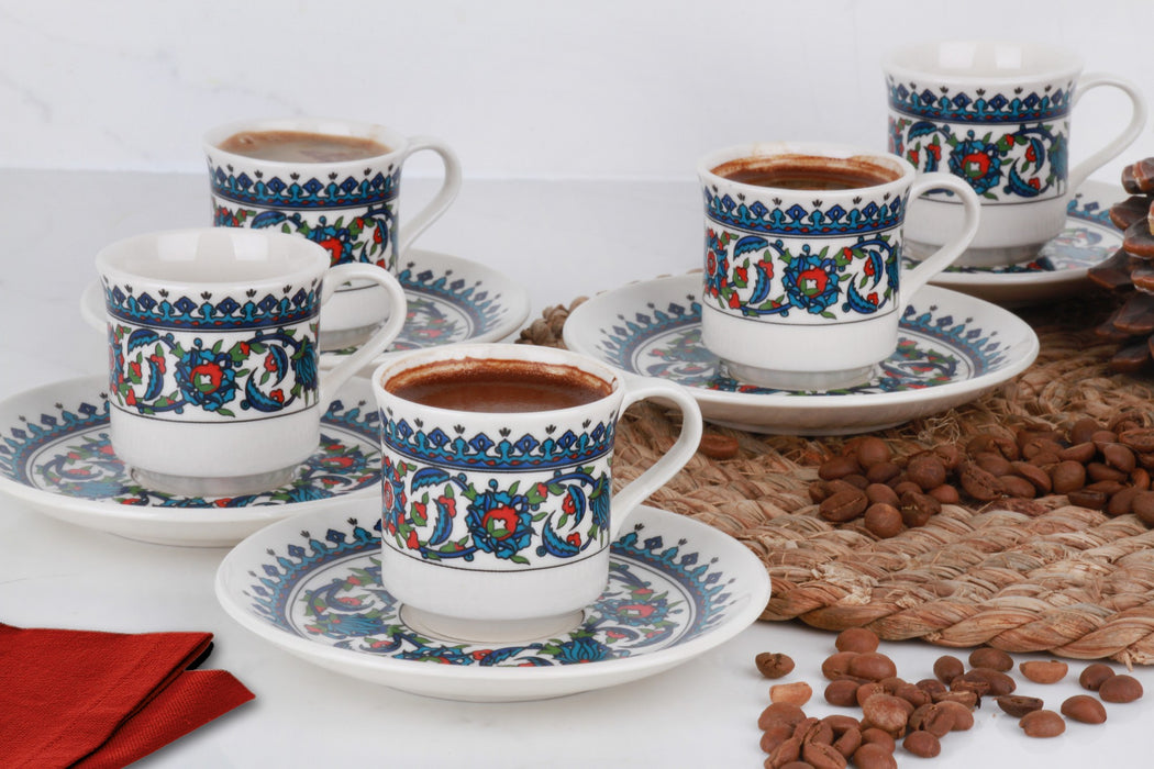 Set Cesti de Cafea 12 Piese, Albastru
Alb, GELENEKSEL 004