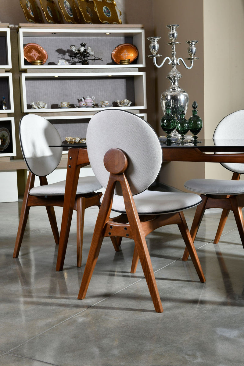 Set Scaune (2 Bucati) Asi Home Touch v2 - Cream, Nuc/
Crem, 54 x93 x55cm