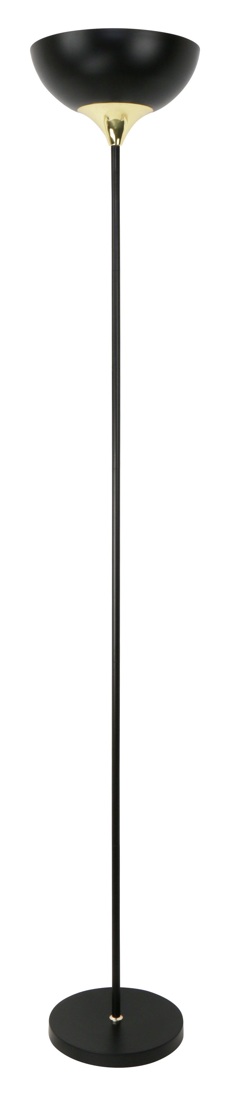 Lampadar Zuma Line SARDA 1xE27 Negru Mat / Auriu