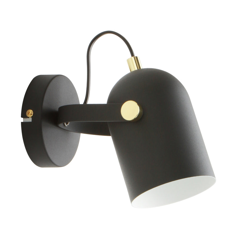 Aplica Zuma Line 1xE27 Negru Mat / Auriu / Alb