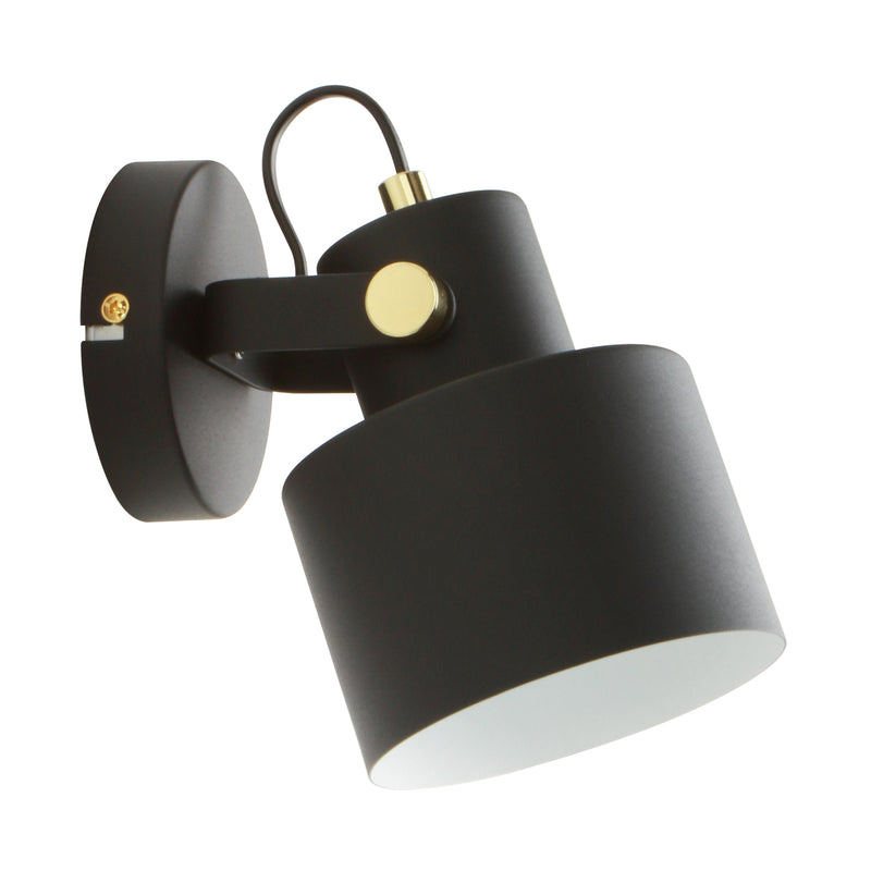 Aplica Zuma Draco Line 1xE27 Negru Mat / Auriu / Alb