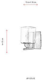 Aplica perete Avonni 1374, 1XE14 - AsiHome