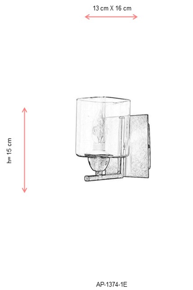 Aplica perete Avonni 1374, 1XE14 - AsiHome