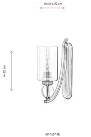 Aplica perete  Avonni Antic, 1XE27, AP-1597-1E - AsiHome
