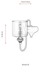 Aplica perete  Avonni Antic, 1XE27, AP-4161-1E - AsiHome
