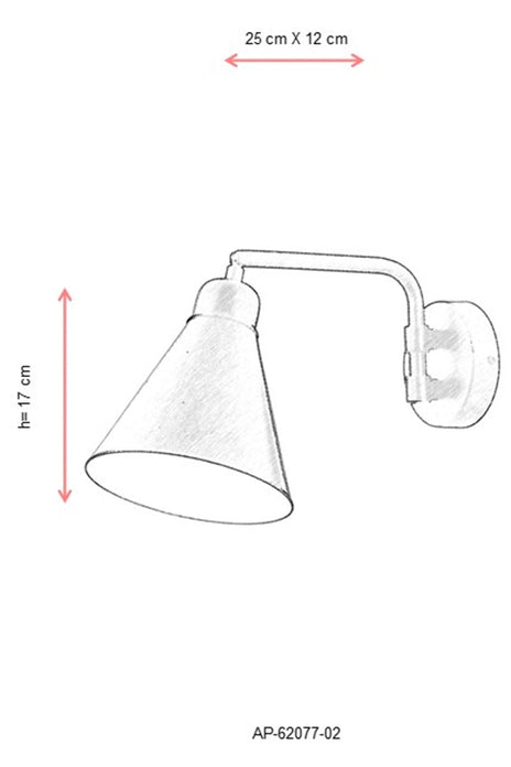 Aplica perete Avonni 62077, 1xE27 - AsiHome